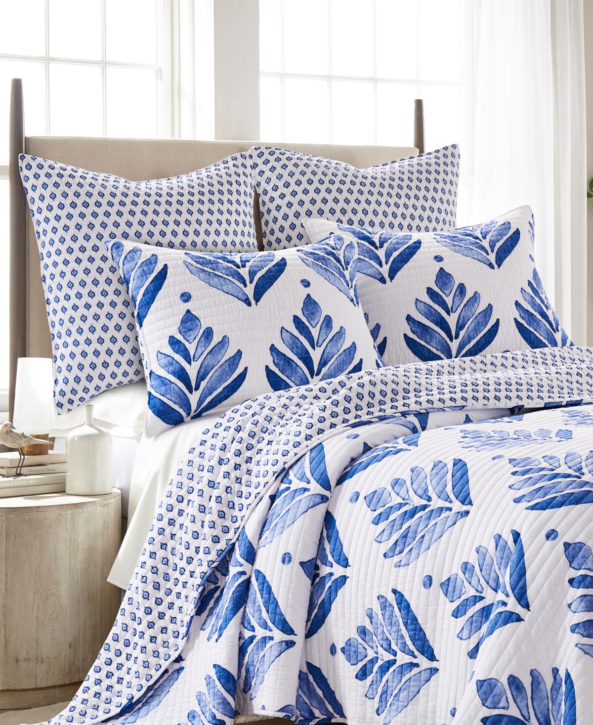 Levtex Vintage-Like Blossom Reversible 3-Pc. Quilt Set,