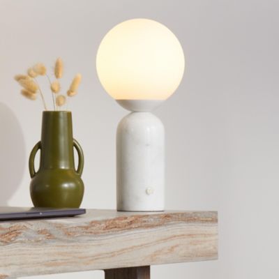 Mila Tall 15" Dimmable LED Table Lamp with Marble Base