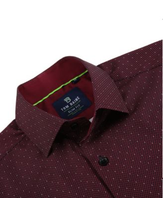 Men's Slim Fit Short Sleeve Performance Stretch Button Down Dress Shirt