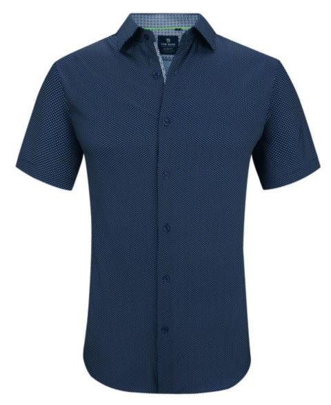 Мужские платья Tom Baine Men's Slim Fit Short Sleeve Performance Stretch Button Down Dress Shirt