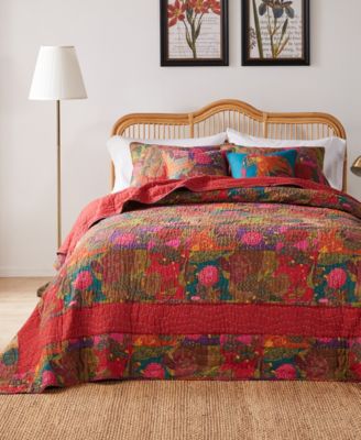 Jewel 100% Cotton Kantha Quilted Bedspread Set