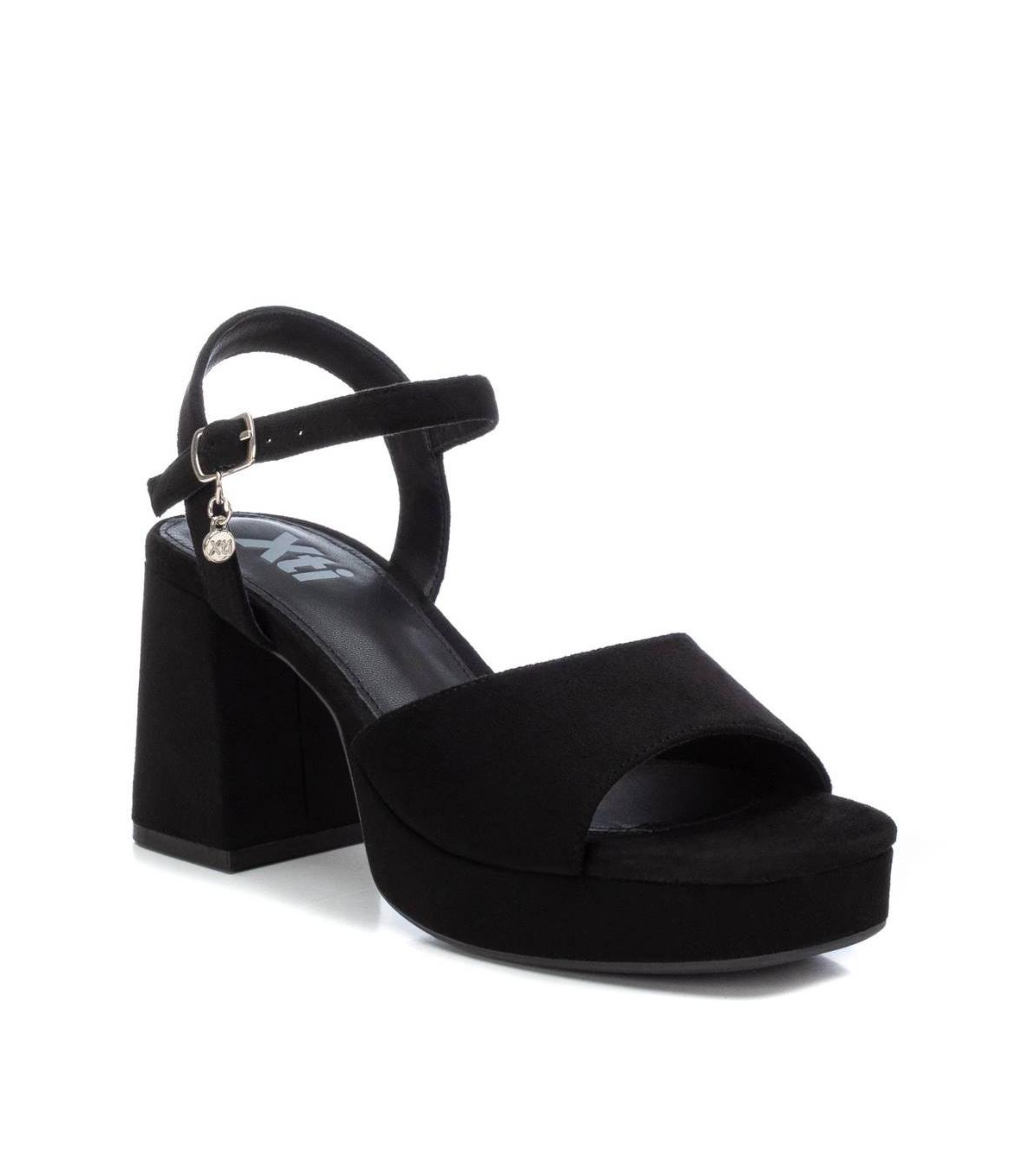 Xti Women's Heeled Suede Sandals With Platform By Xti, Black