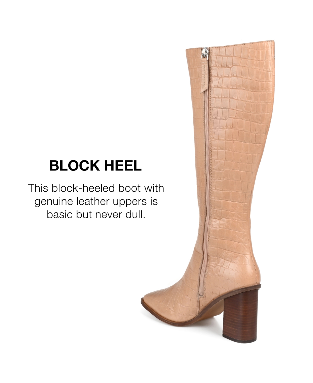 Journee Signature Women's Tamori Stacked Heel Knee High Boots