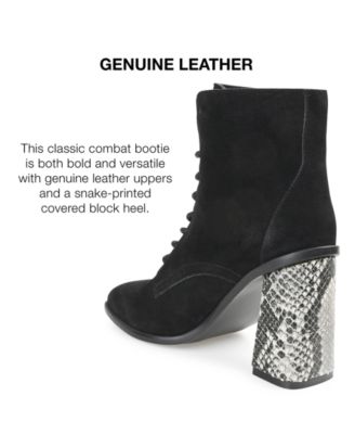 Women's Edda Block Heel Lace Up Booties