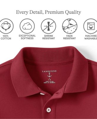 Boys Short Sleeve Interlock Polo Shirt