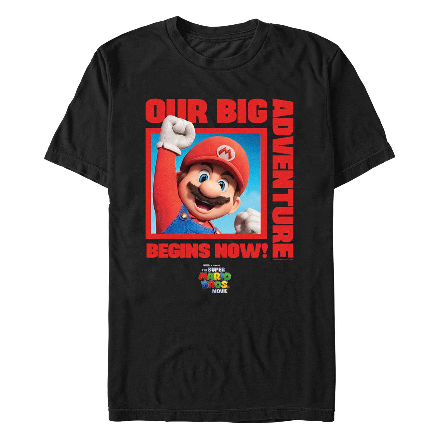 Мужская футболка Fifth Sun Mario Big Adventure Square Short Sleeve, цвет: Чёрный — фото 1