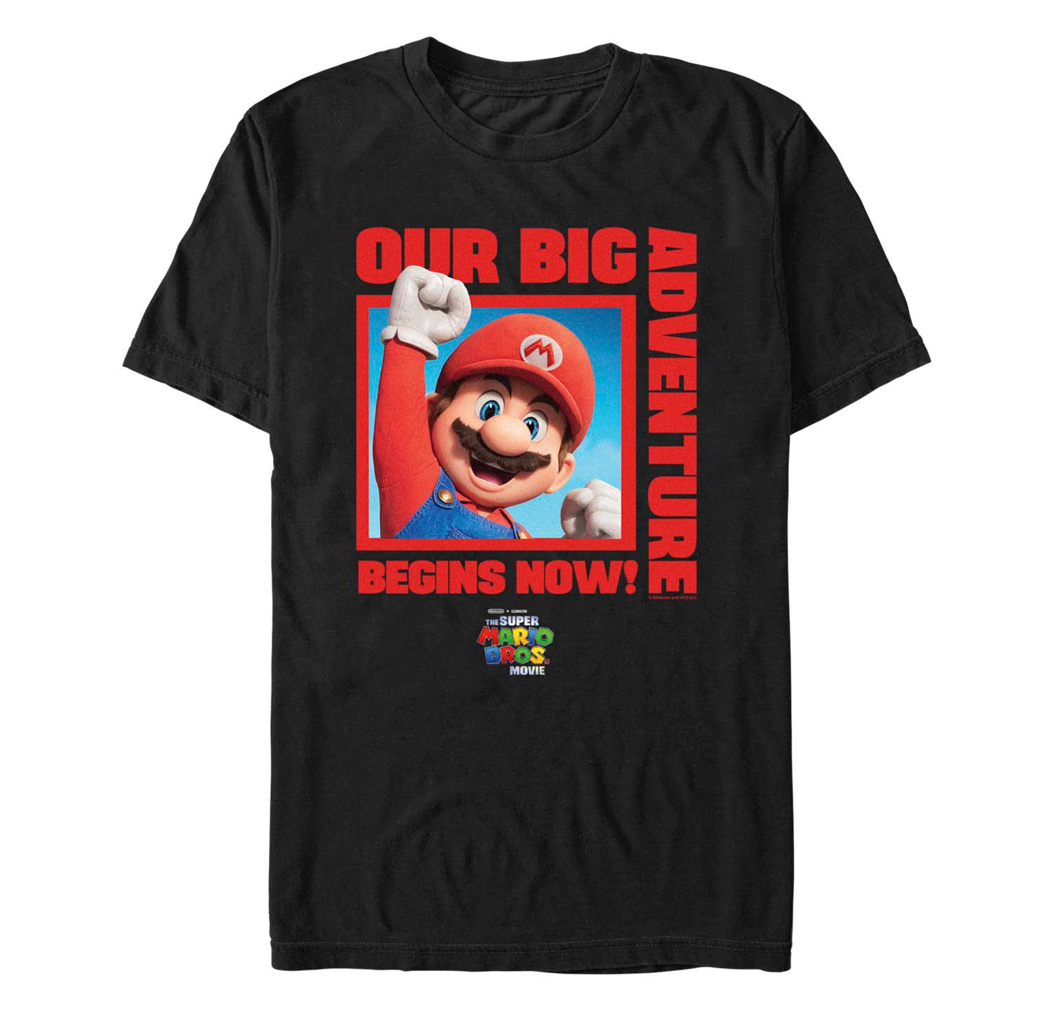 Men's Mario Big Adventure Square Short Sleeve T-shirt