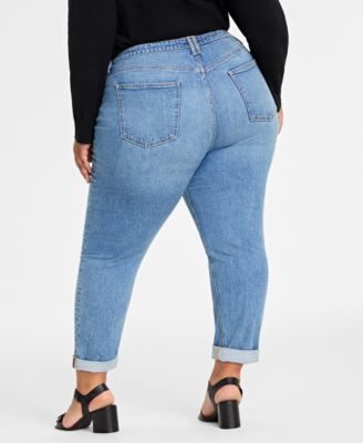 On 34th Trendy Plus Size High-Rise Straight-Leg Jeans, Regular and Short Lengths, Created for Macy's