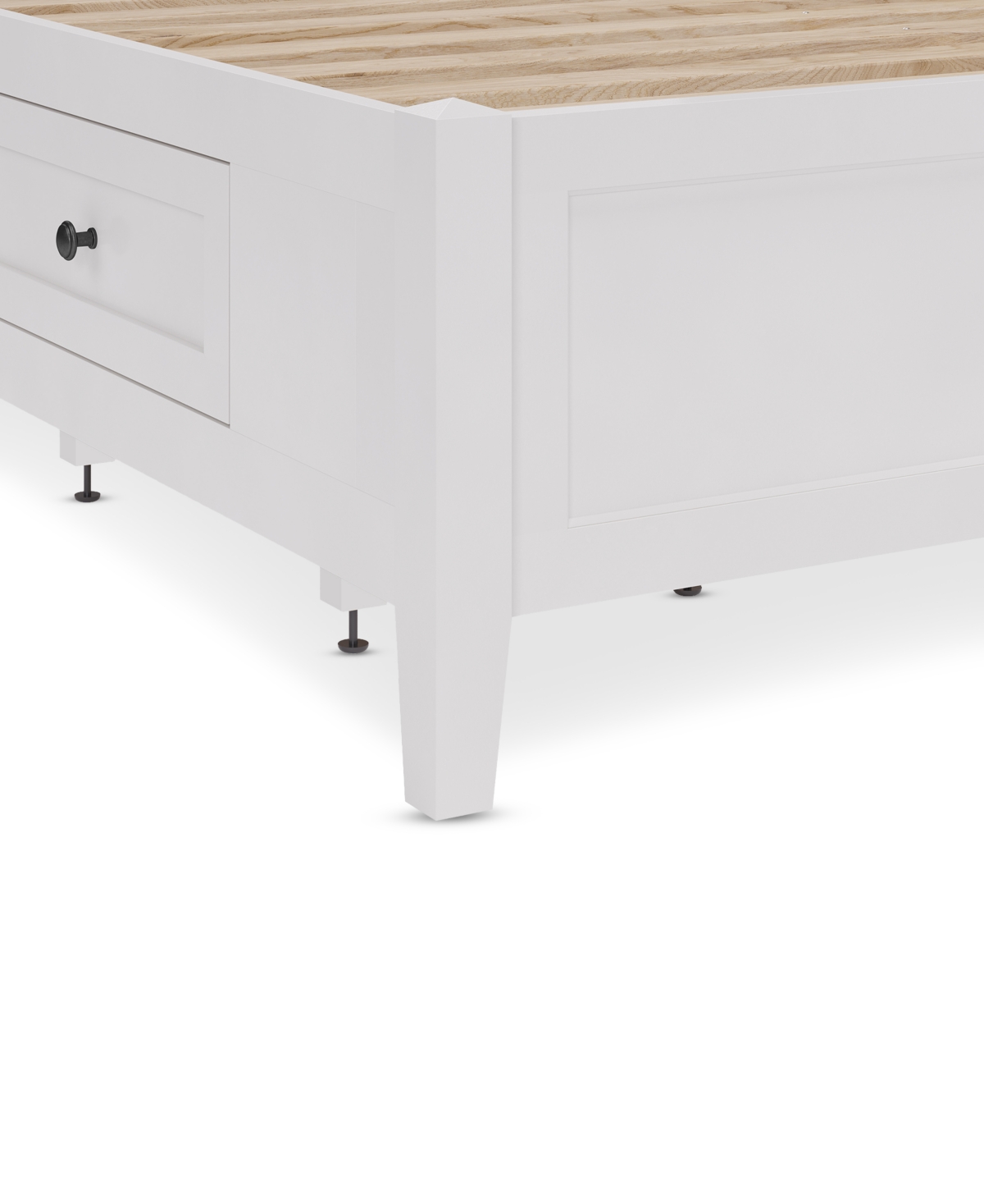Shop Macy's Hedworth California King Storage 3pc Set (california King Storage Bed + Chest + Nightstand) In White