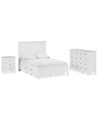 Furniture Sag Harbor White Storage Bedroom Furniture Collection - Macy's