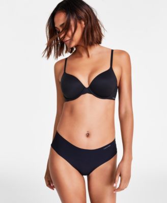 Calvin Klein Women's Perfectly Fit Full Coverage T-Shirt Bra & Invisibles  Hipster Underwear - Macy's