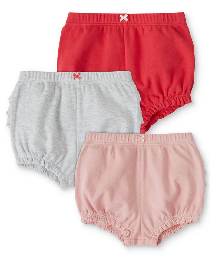 Koala Baby Baby Girls Ruffled Bloomer Shorts, Pack of 3 Macy's