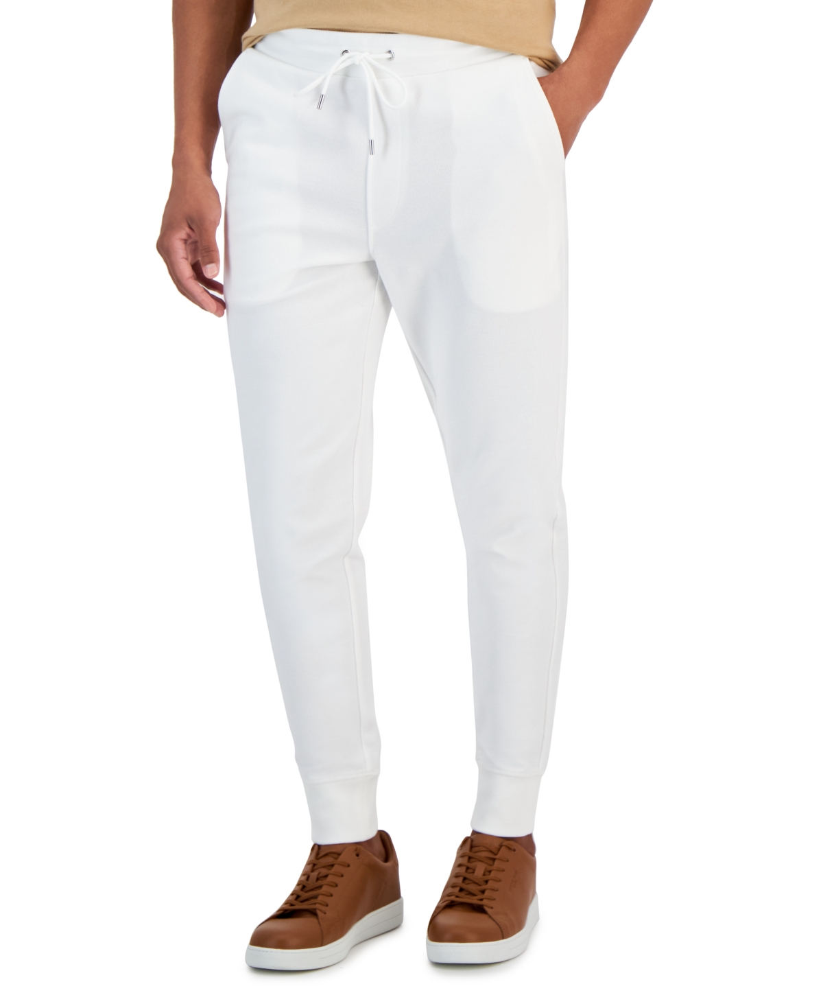 MICHAEL KORS MEN'S COMFORT-FIT DOUBLE-KNIT PIQUE JOGGERS 