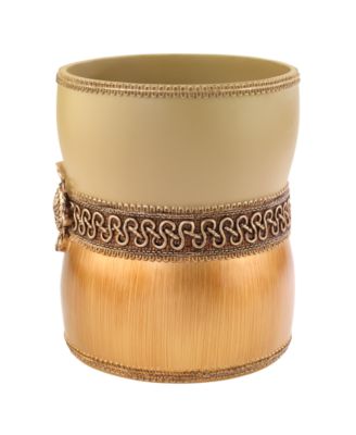 Braided Medallion Colorblocked Wastebasket