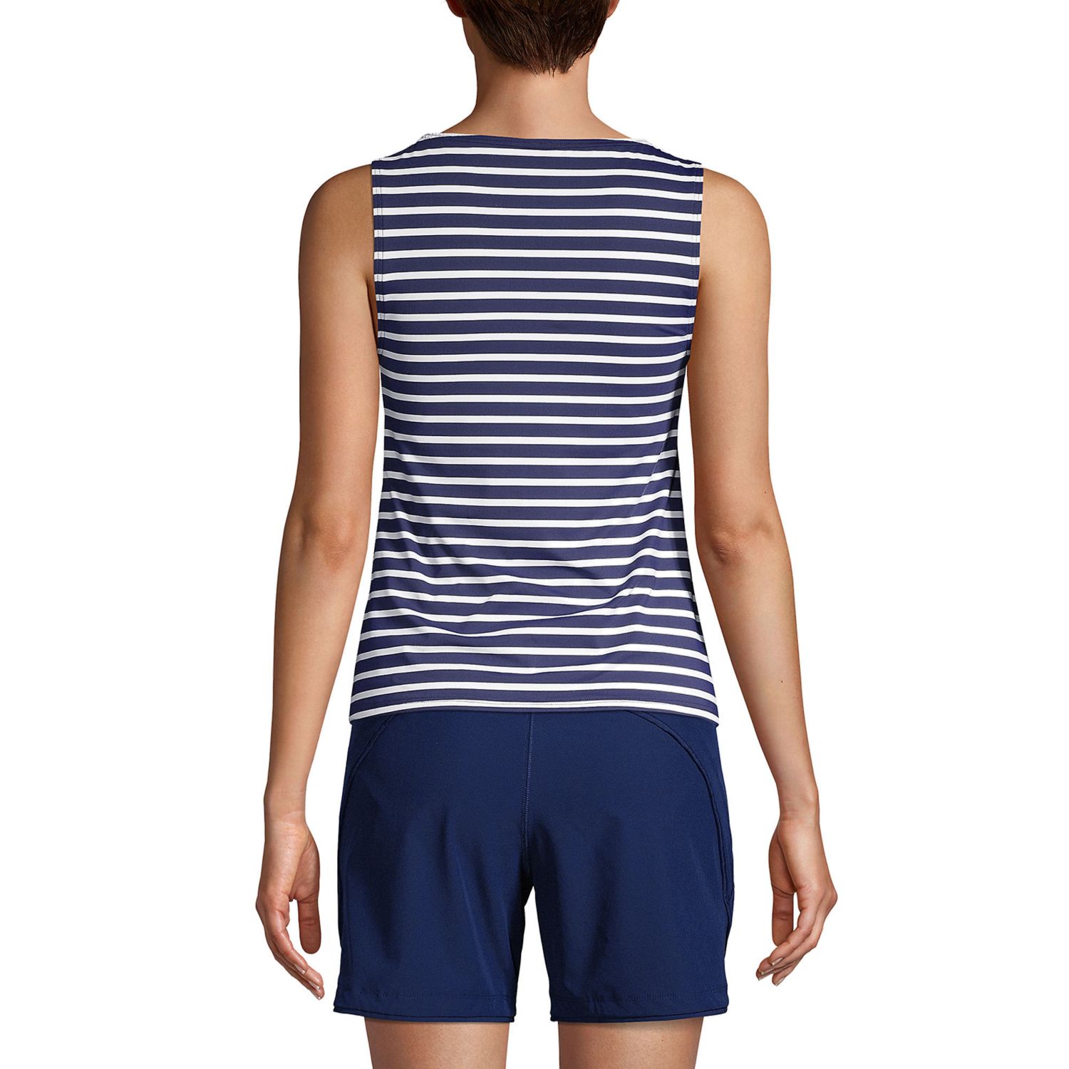 Women's DDD-Cup Chlorine Resistant High Neck UPF 50 Modest Tankini Swimsuit Top