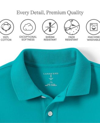 Boys Short Sleeve Interlock Polo Shirt