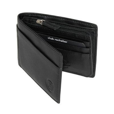 Men's Slim Wallet with Zippered Pocket