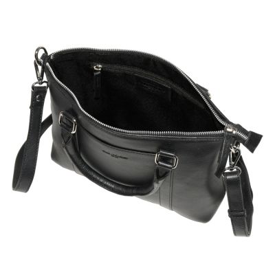 Leather Crossbody Bag with Top Handles