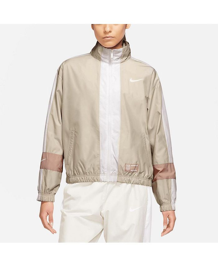 Nike Women's Tan USMNT Essential Full-Zip Jacket -