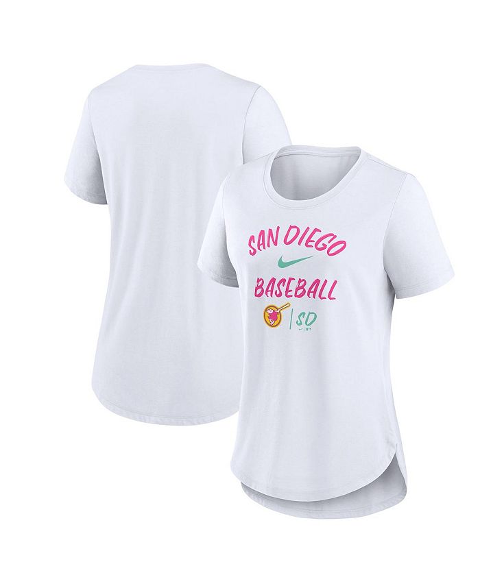 Nike Women's Gray San Diego Padres City Connect Tri-Blend T-shirt - Macy's