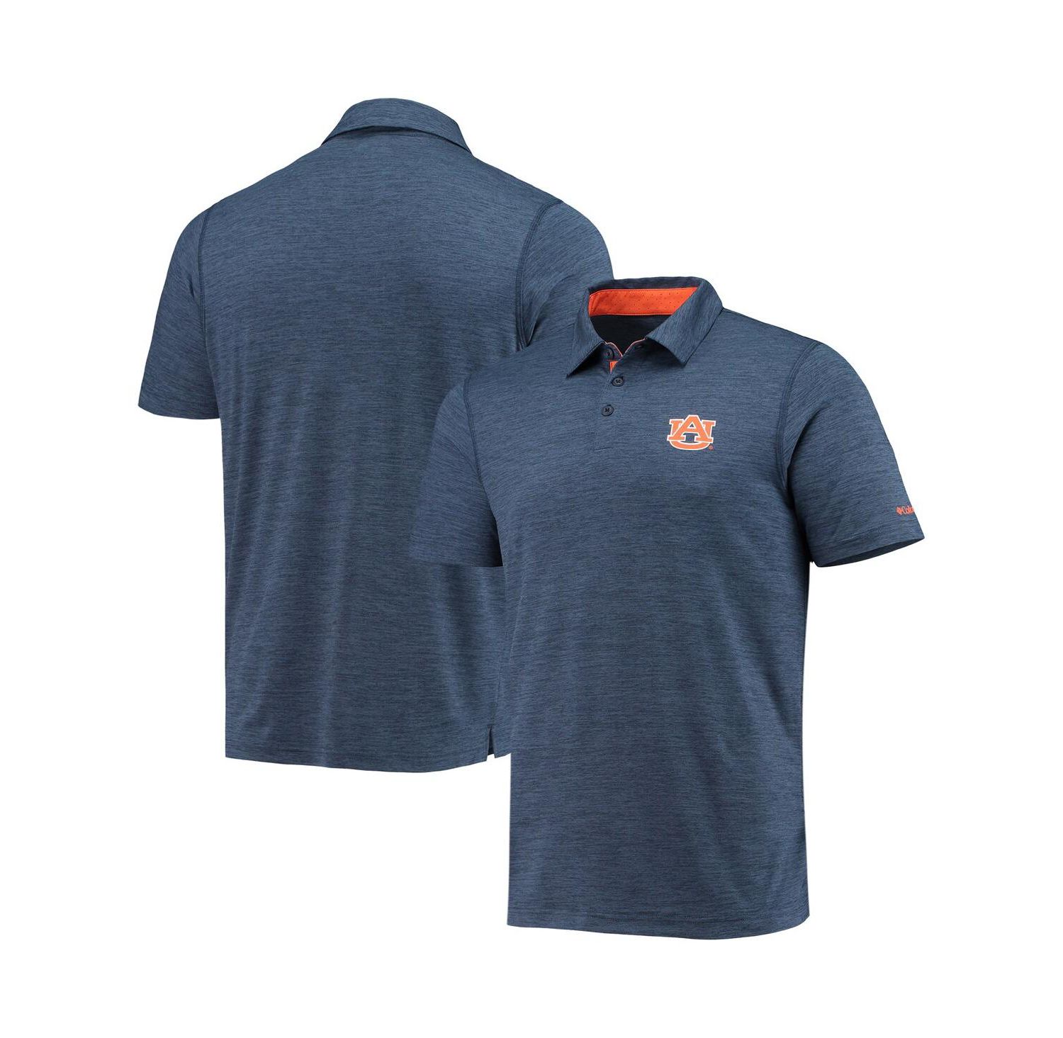 Men's Navy Auburn Tigers Tech Trail Omni-Shade Polo Shirt