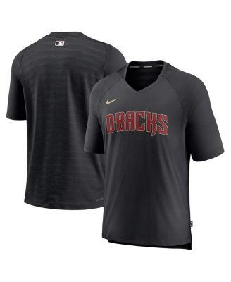 Men's Black Arizona Diamondbacks Authentic Collection Pregame Raglan Performance V-Neck T-shirt