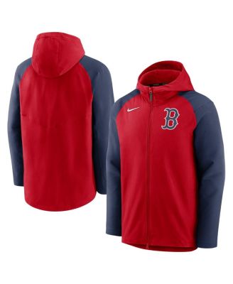 Men's Red, Navy Boston Red Sox Authentic Collection Performance Raglan Full-Zip Hoodie