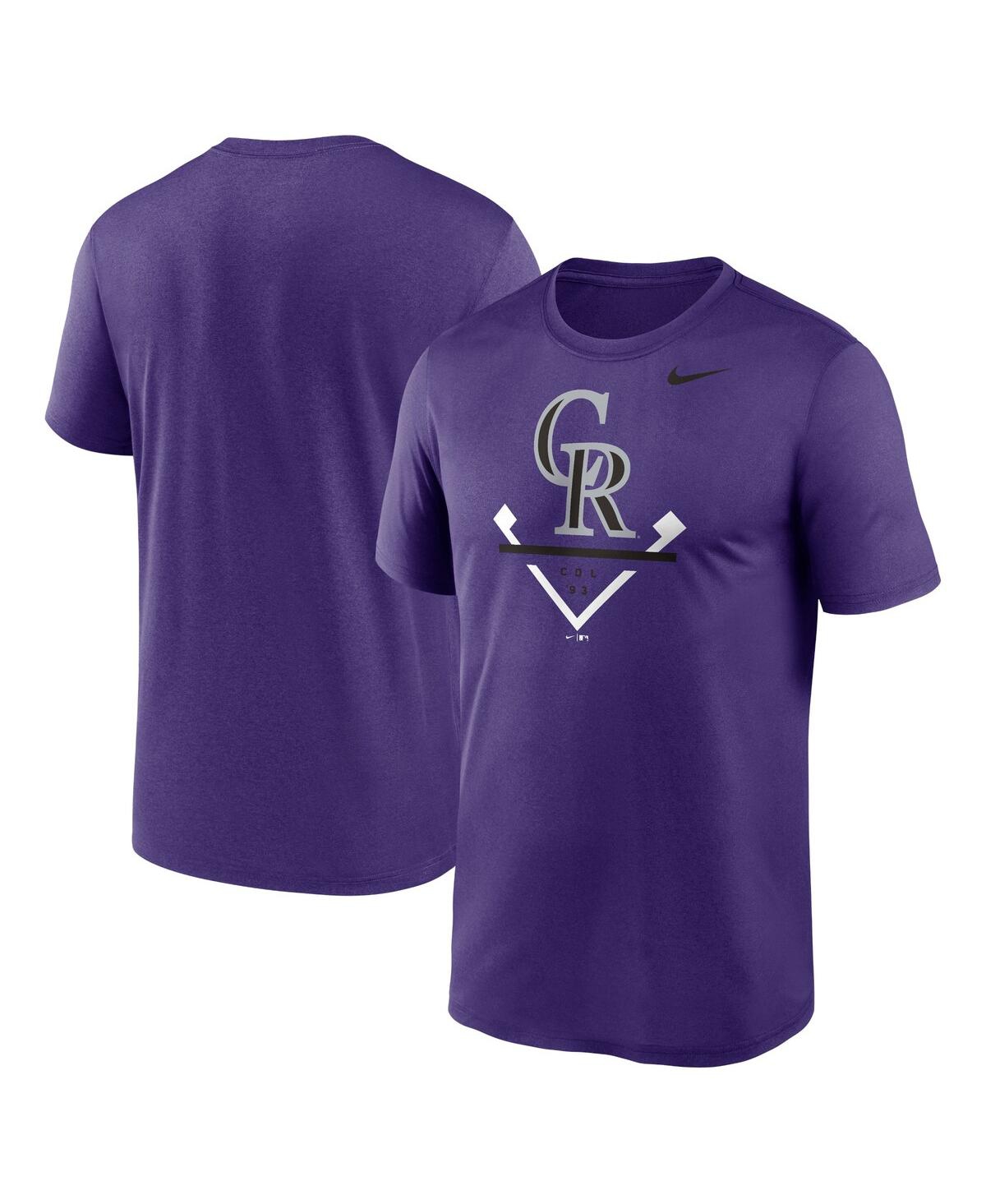 Shop Nike Men's  Purple Colorado Rockies Icon Legend Performance T-shirt