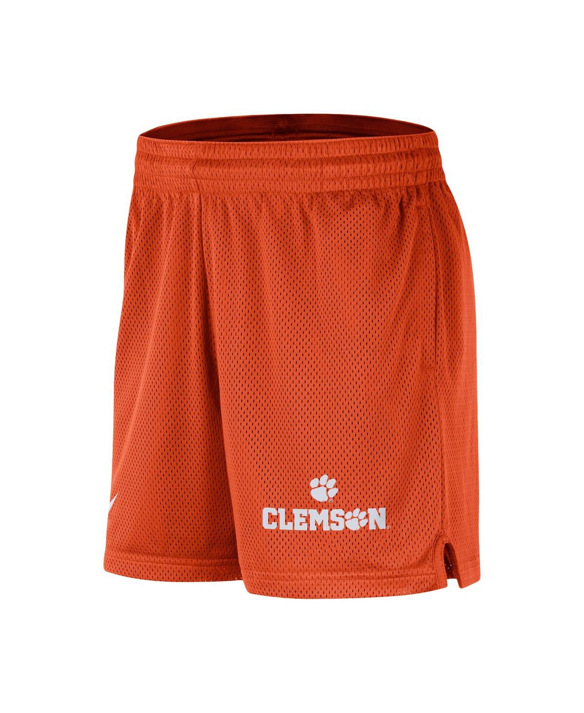 Shop Nike Men's  Orange Clemson Tigers Mesh Performance Shorts