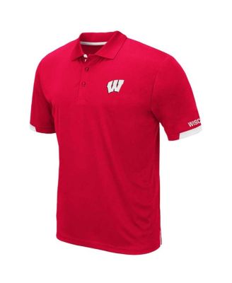 Men's Red Wisconsin Badgers Big and Tall Santry Polo Shirt