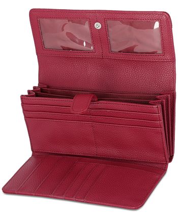 Giani Bernini Pebble Leather Receipt Wallet, Created For Macy'S for Women