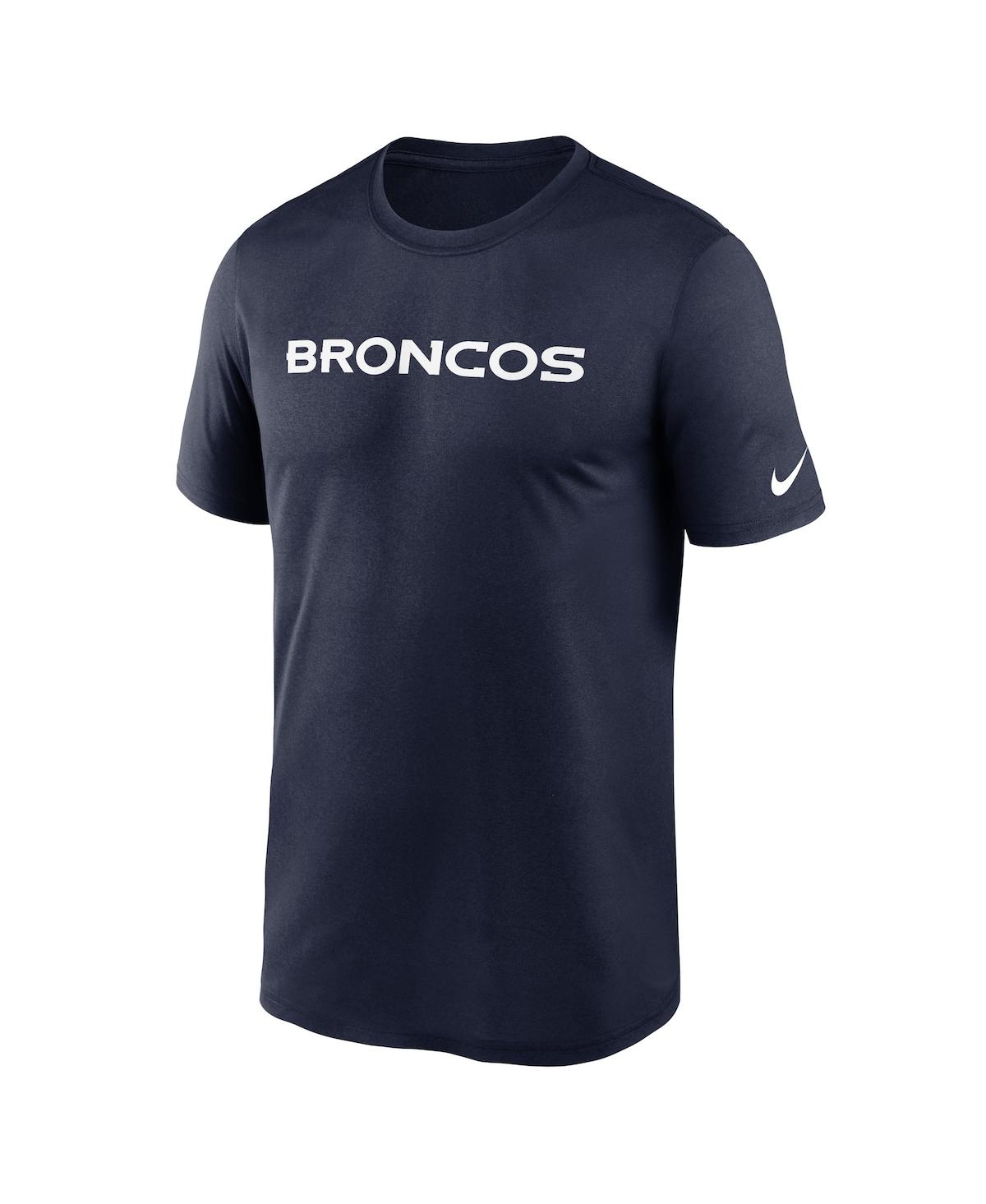 Shop Nike Men's  Navy Denver Broncos Legend Wordmark Performance T-shirt
