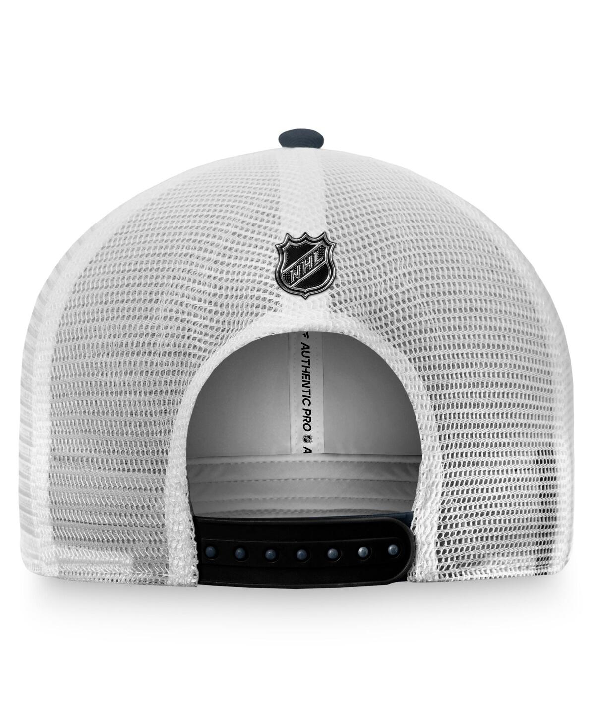 Fanatics Branded Charcoal/white Vegas Golden Knights Authentic Pro Rink Trucker Snapback Hat In Charcoal,white