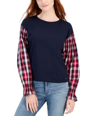 Casual Plaid Candy Weave Contrast O Neck Sweaters Casual Plaid Candy Weave Contrast O Neck Sweaters