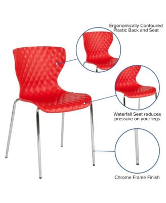Contemporary Design Accent Dining Plastic Stack Chair