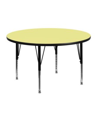 48" Round Laminate Adjustable Preschool Activity Table