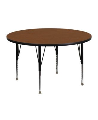 48" Round Hp Laminate Adjustable Preschool Activity Table
