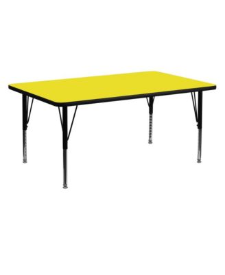 24X60 Rectangle Hp Laminate Adjustable Preschool Activity Table