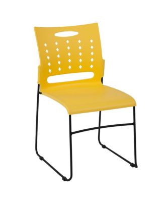 Home Office Plastic Accent Sled Base Stack Chair - Air-Vent Back