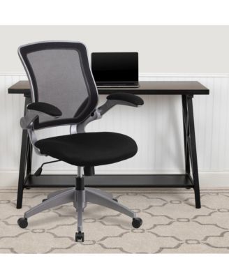 1 PC Metal Mid-Back Mesh Swivel Ergonomic Task Office Chair With Frame & Flip-Up Arms