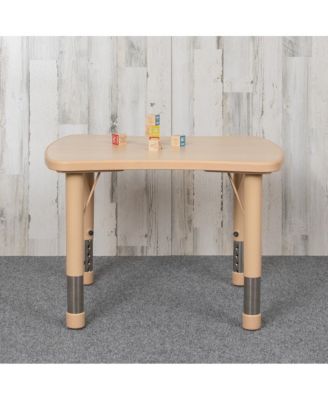 21.875"W X 26.625"L Rectangular Plastic Height Adjustable Activity Table