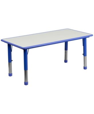 23.625"W X 47.25"L Rectangular Plastic Height Adjustable Activity Table