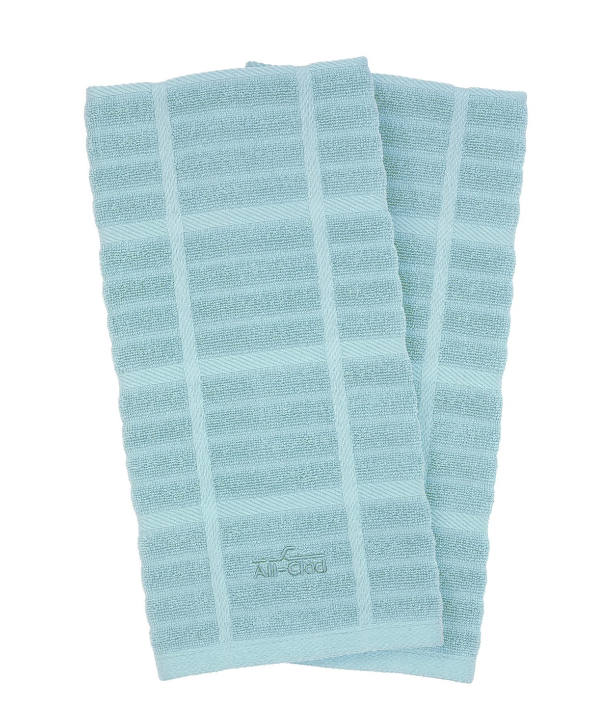 All-clad Solid Kitchen Towel Set Of 2 In Rainfall