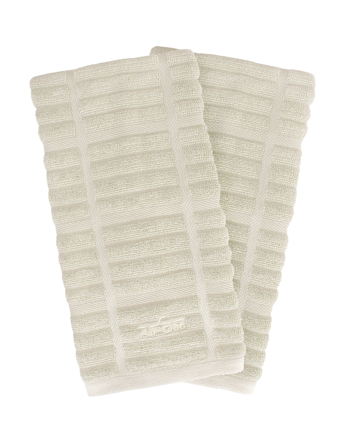 All-clad Solid Kitchen Towel Set Of 2 In Almond