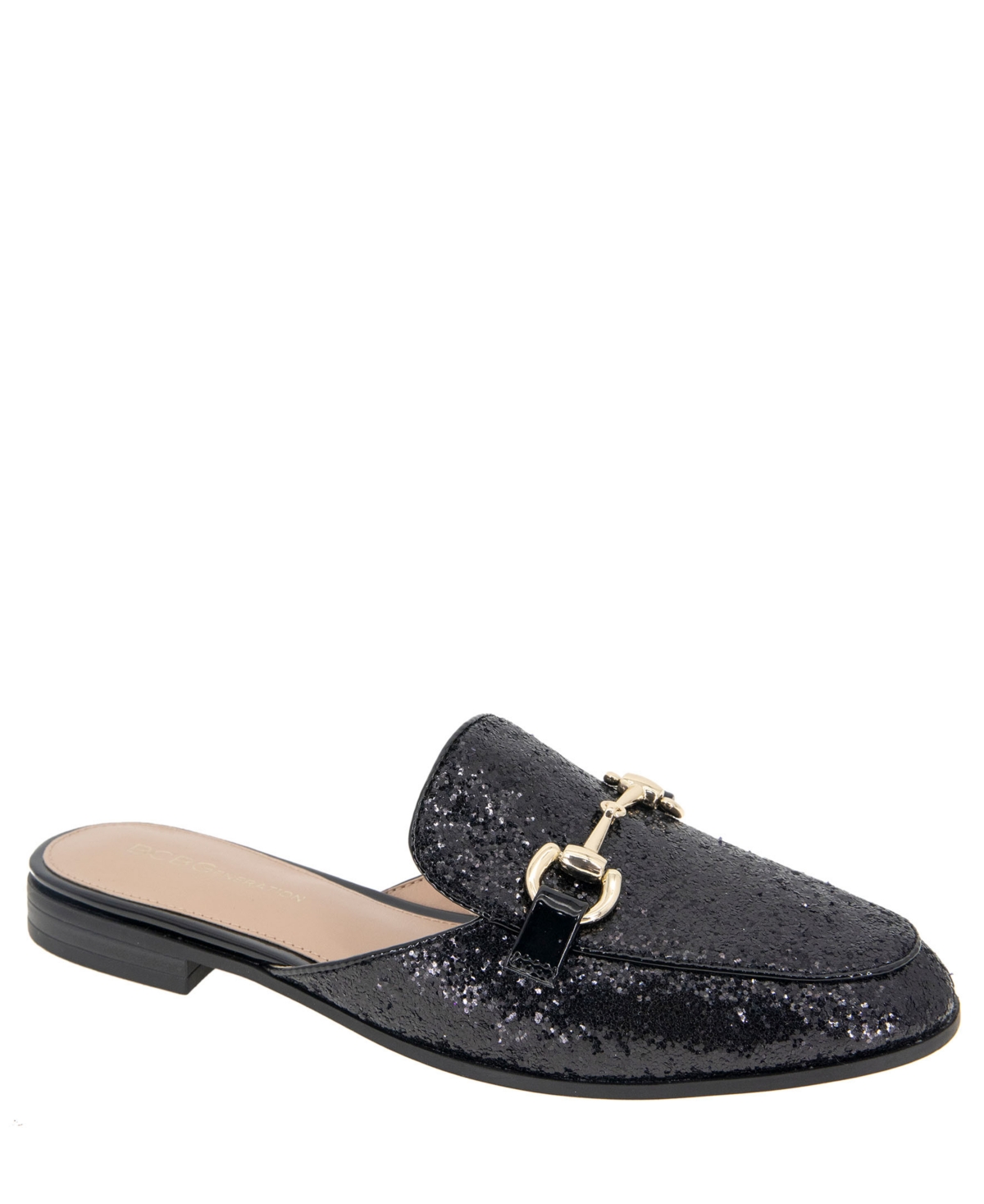 Women's Zorie Tailored Slip-On Loafer Mules - Black Rock Glitter