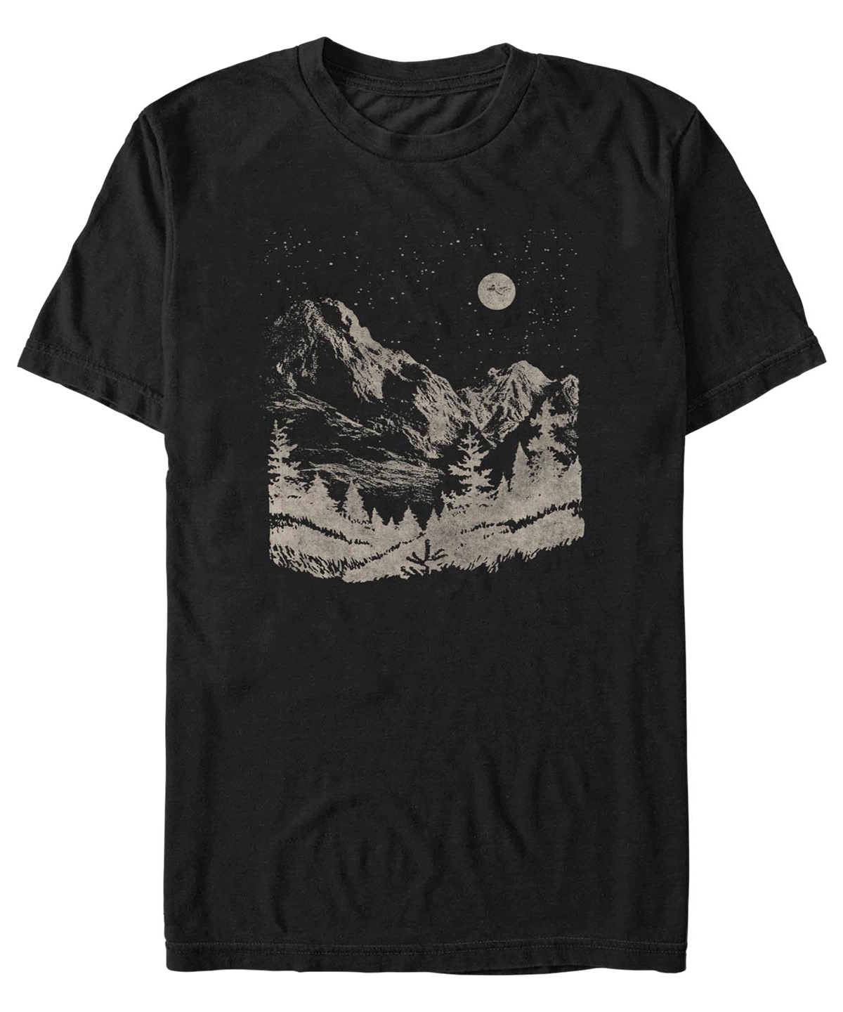 Fifth Sun Men's Mountain Scene Short Sleeve T-shirt In Black