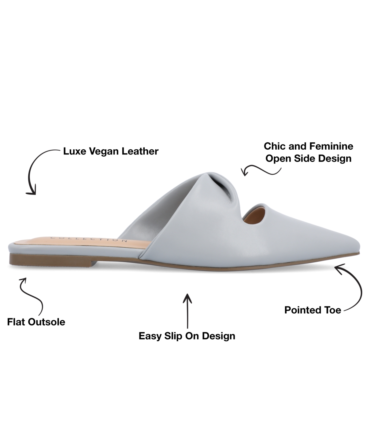 Journee Collection Women's Enniss Twist Pointed Toe Flats