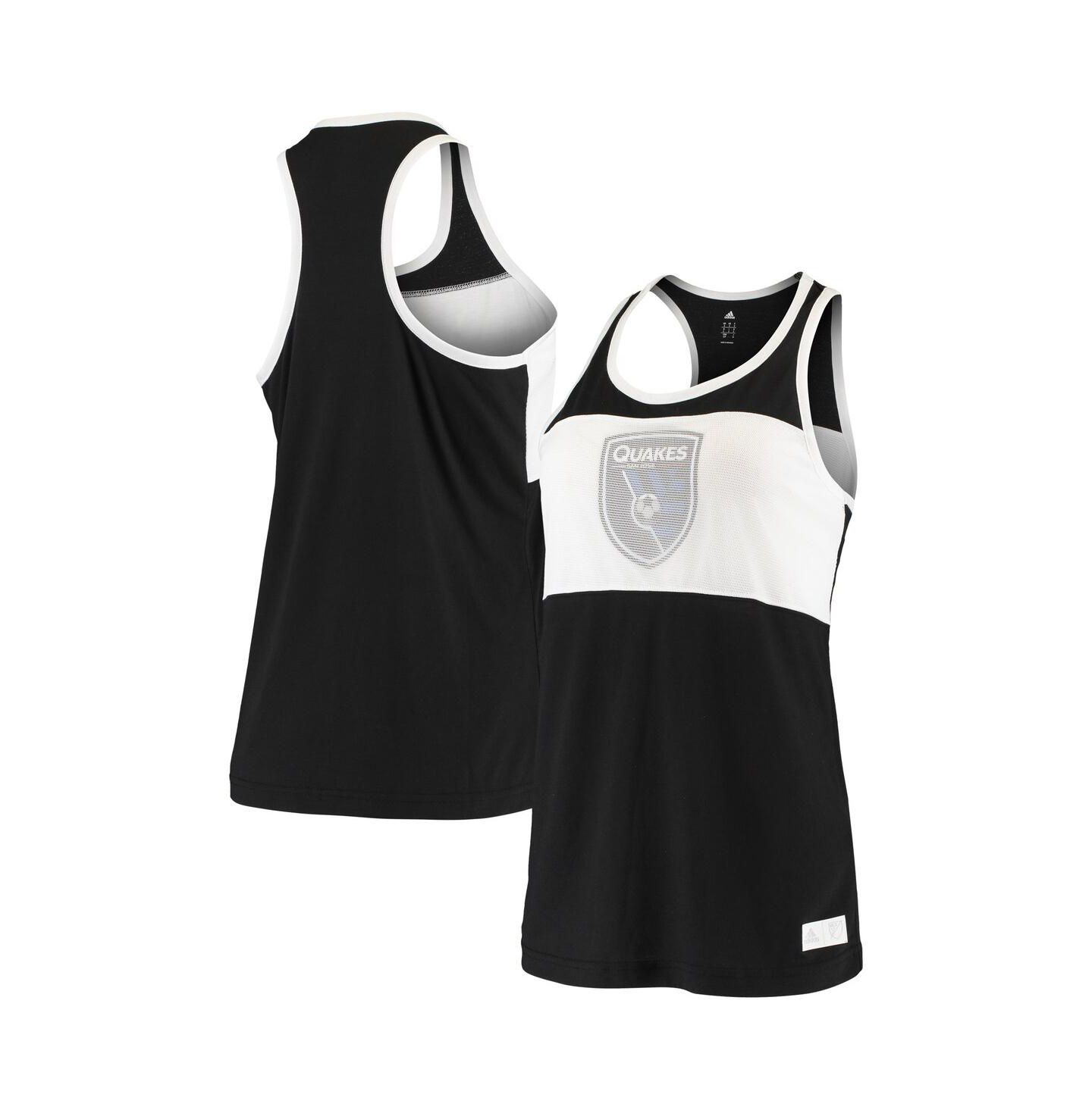 Женский топ adidas Black San Jose Earthquakes Finished — фото 1