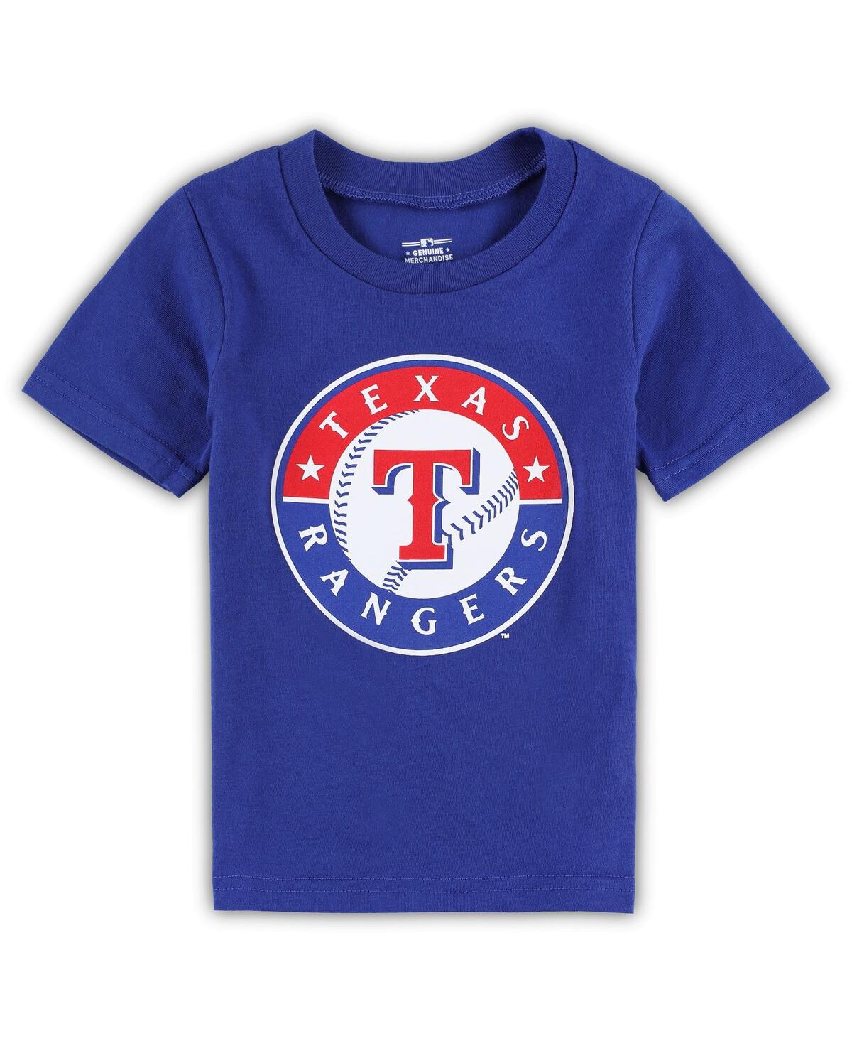 OUTERSTUFF INFANT BOYS AND GIRLS ROYAL TEXAS RANGERS TEAM CREW PRIMARY LOGO T-SHIRT