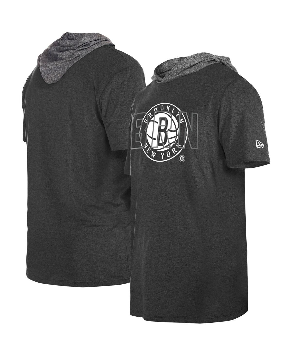 Shop New Era Men's  Black Brooklyn Nets Active Hoodie T-shirt